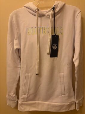 North Sails White Hoodie Logo -New